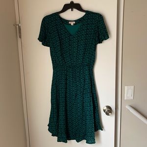 Green Short Sleeve Dress